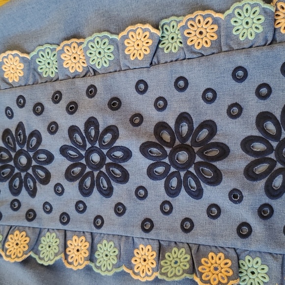 Lily Brown Floral Broderie Anglais Skirt Sz S - Picture 2 of 4